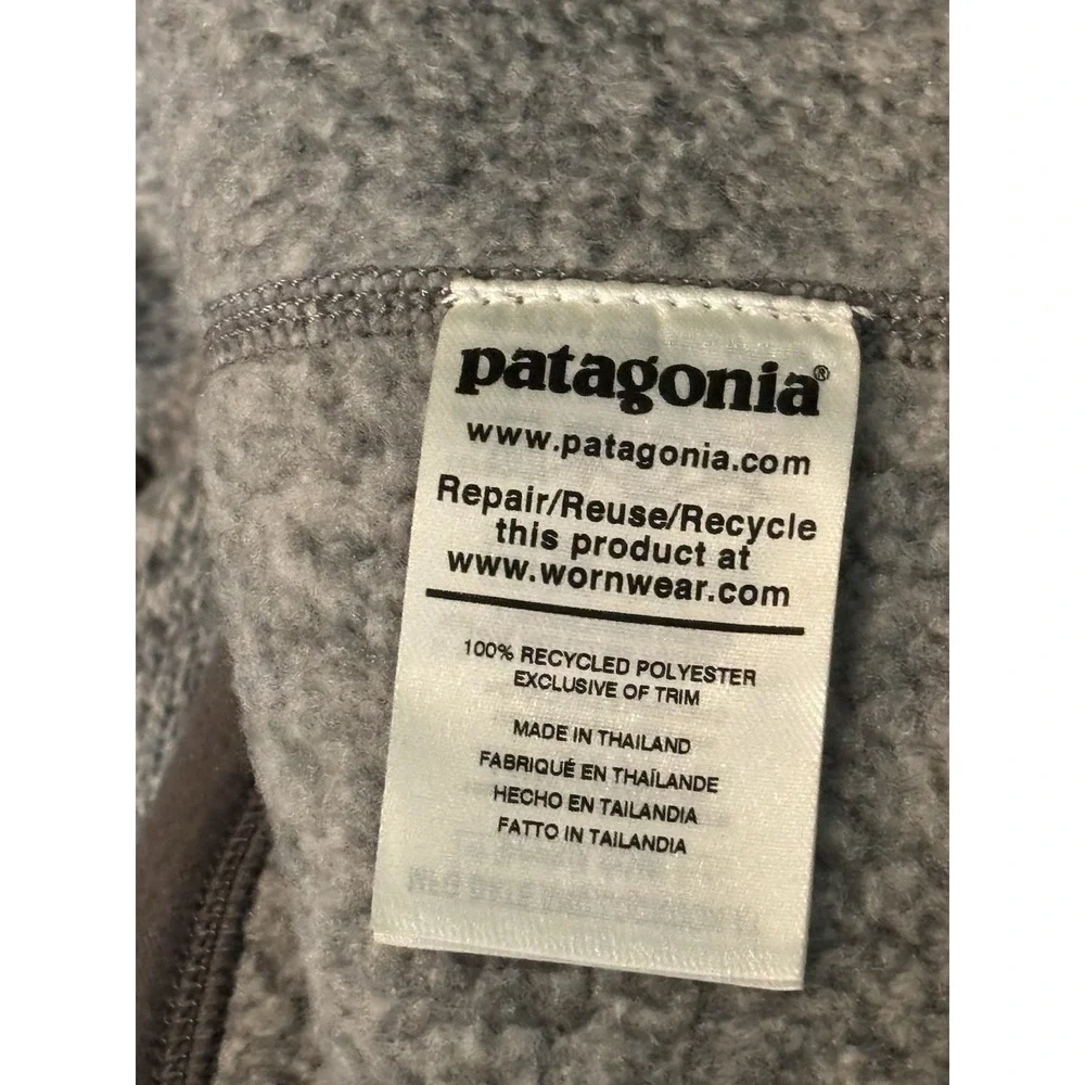 Patagonia Pullover Men Med Gray Better Sweater Fleece 1/4 Zip Pockets Outdoor